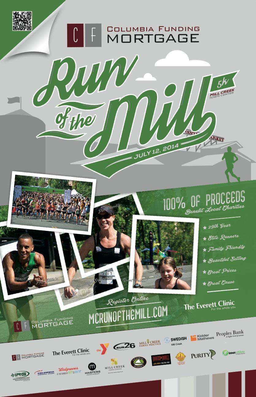 running event poster design run of the mill 5k poster