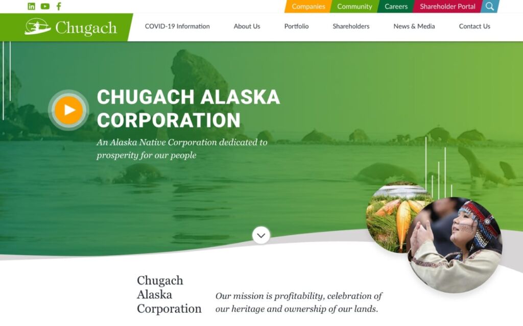 Chugach Alaska Corporation new website