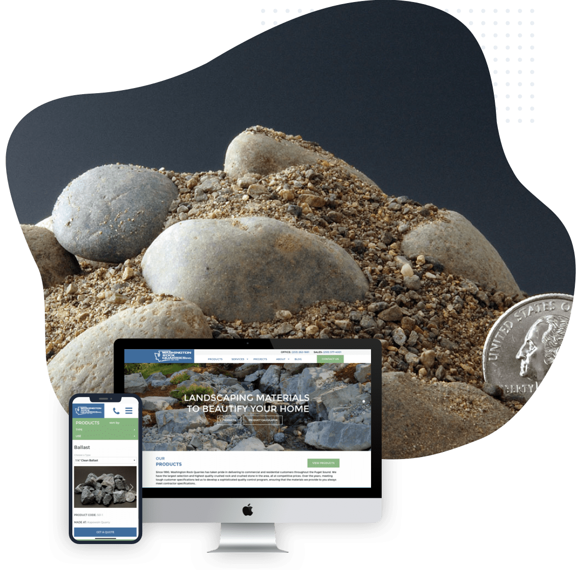 washington rock quarries construction web design