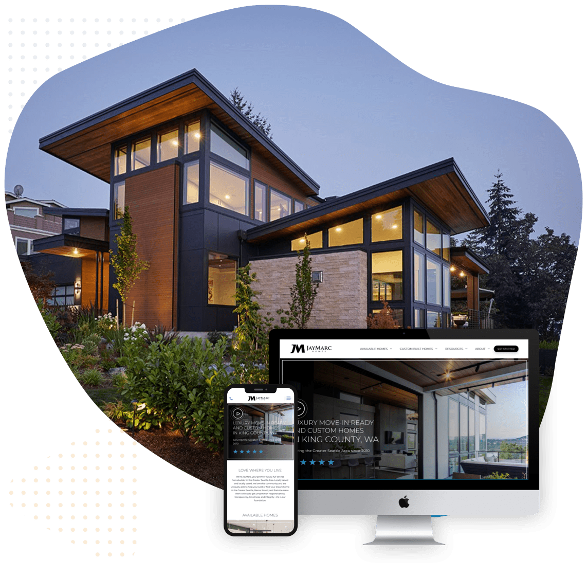 Custom Home Builder Web Design - JayMarc