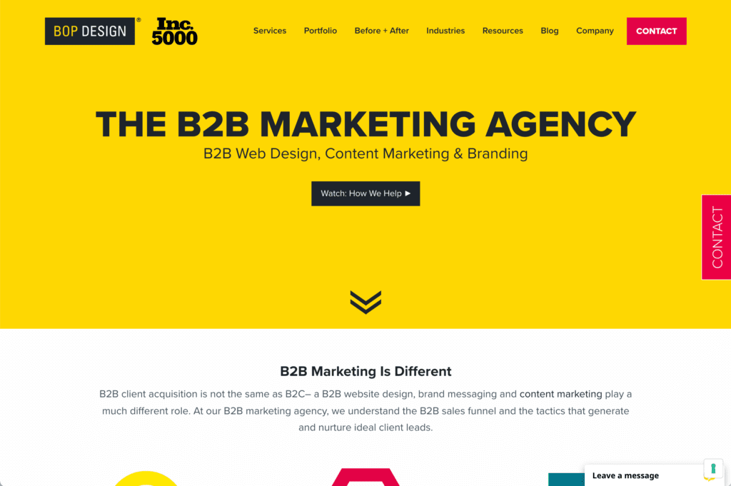 Bop Design web design company
