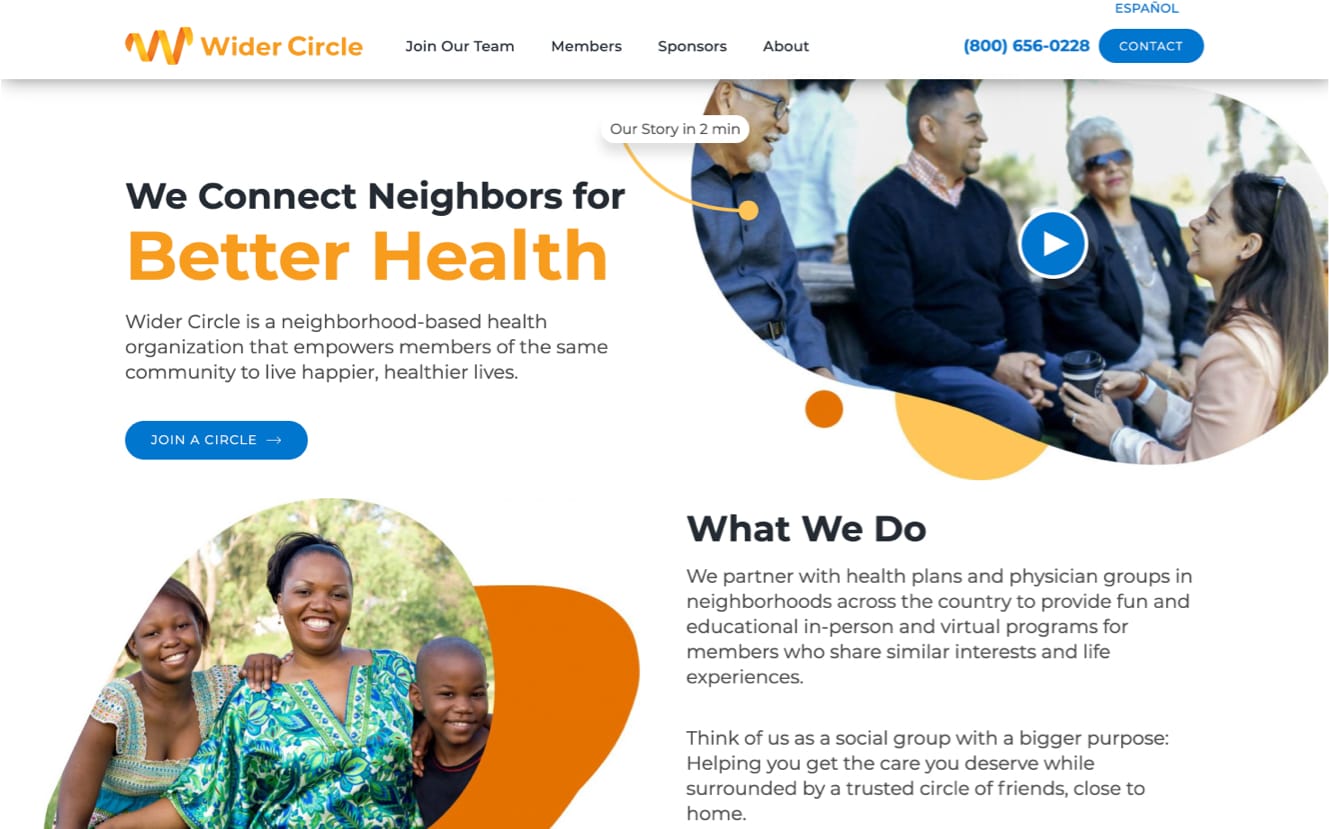 New Wider Circle Website Design