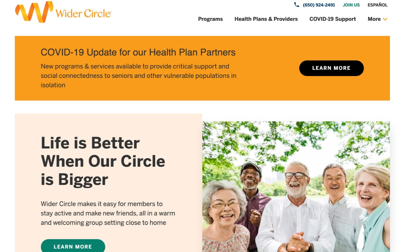 Old Wider Circle web design