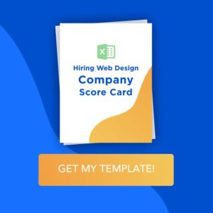 Hiring Web Design Company Score Card banner