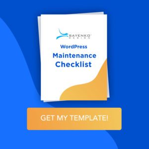 WordPress Maintenance Checklist Banner