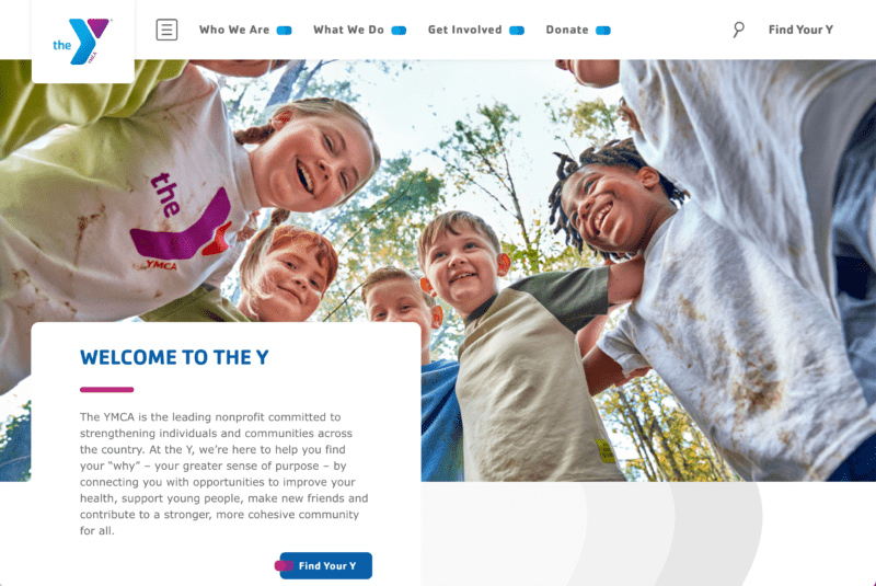 YMCA of the USA nonprofit web design