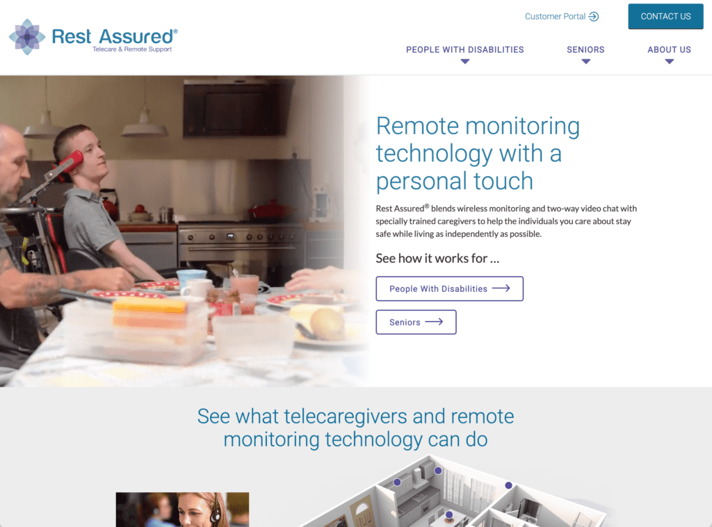 Rest Assured website medical design