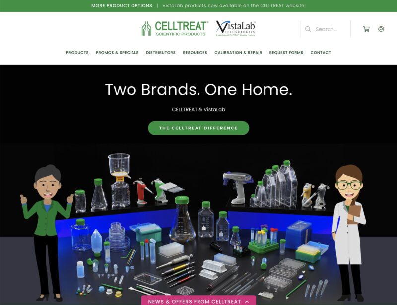 Celltreat biotech web design