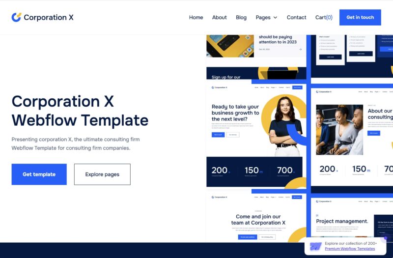 corporation x Saas Website Design