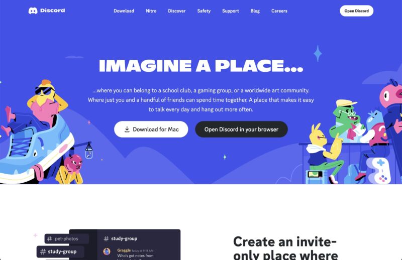 discord Saas Website Design