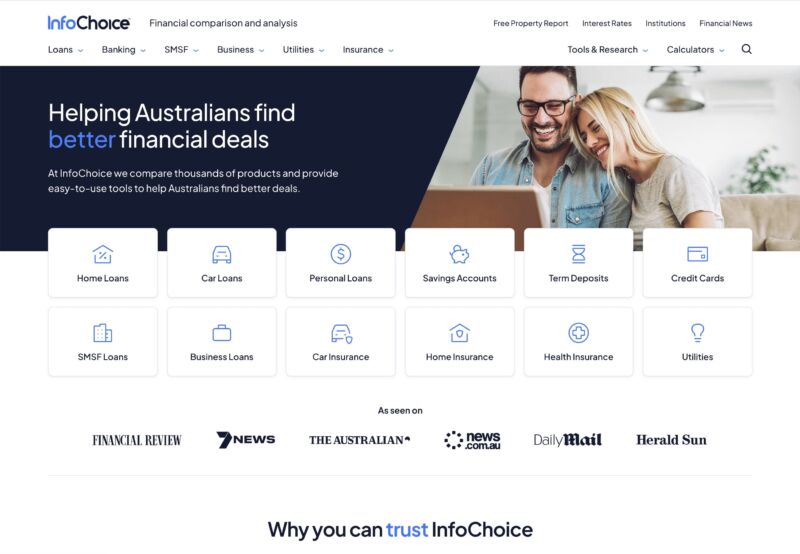 info choice Fintech web design