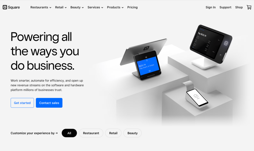 square it website design